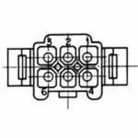 MOLEX Rectangular Power Connector, 6 Contact(S), Male, Crimp Terminal, Receptacle 15311063